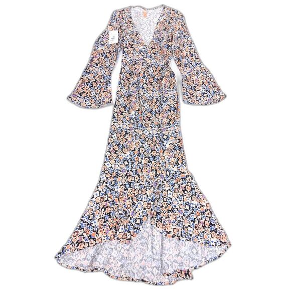 NWT Maaji Glowy Moonbow Wrap Kimono Swim Coverup Maxi Dress Boho Resort Small - Picture 1 of 7